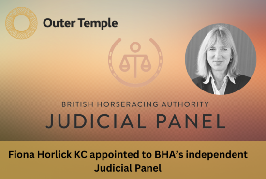 Fiona Horlick KC appointed to BHA’s independent Judicial Panel