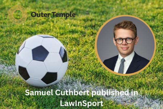 Samuel Cuthbert published in LawInSport