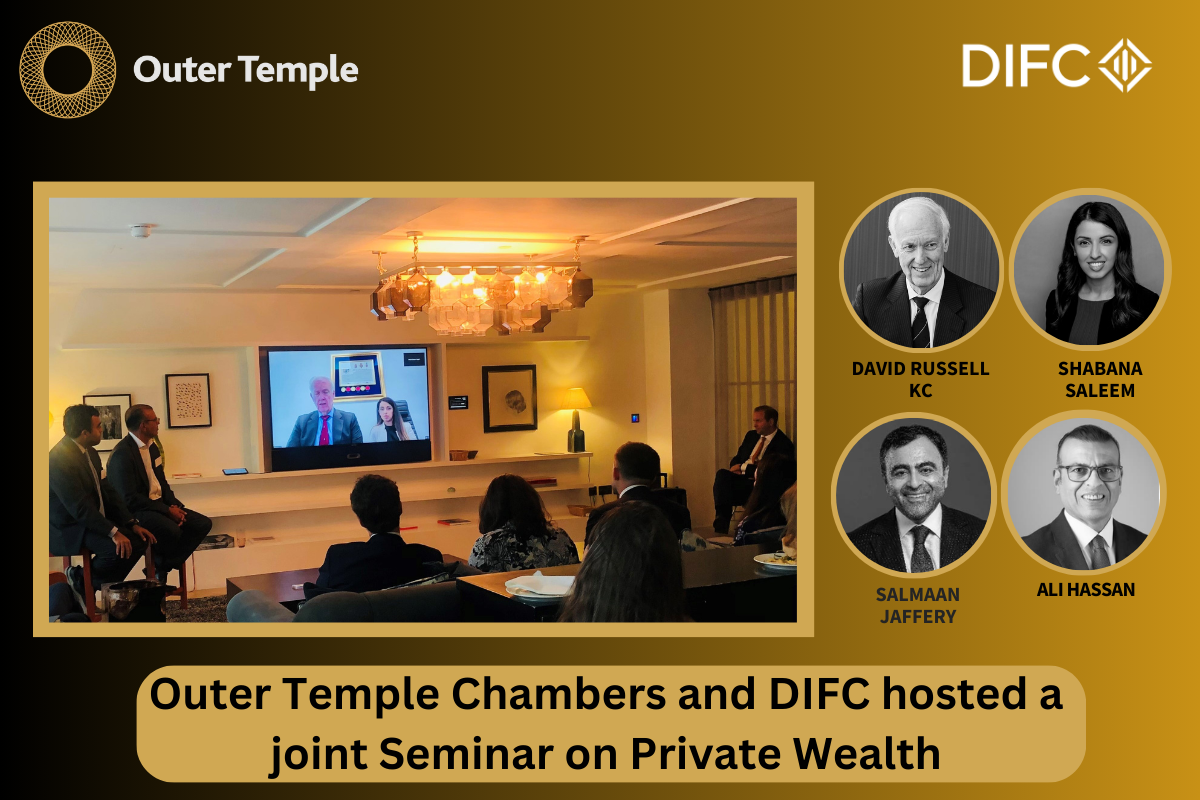 Seminar: 'What opportunities does the Dubai International Financial Centre offer to Private Wealth & Family Offices?'