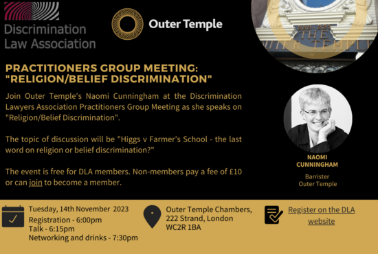 DLA Practitioners Group Meeting: "Religion/Belief Discrimination"