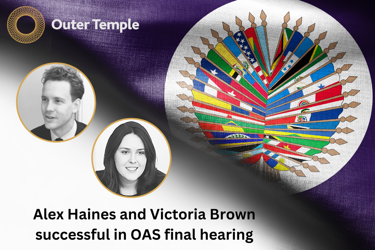 Alex Haines and Victoria Brown successful in OAS final hearing
