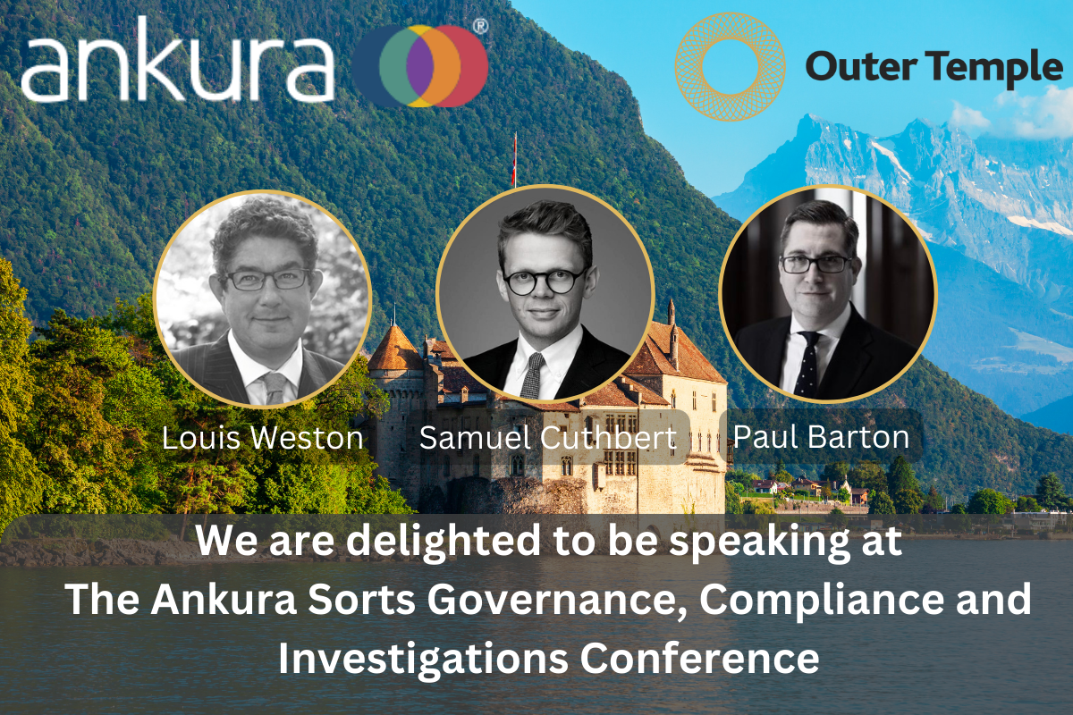 Louis Weston and Samuel Cuthbert to speak at the Ankura Sports Governance, Compliance and Investigations Conference