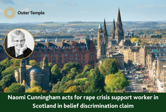 Naomi Cunningham appeared in the Edinburgh employment tribunal for a counsellor complaining against Edinburgh Rape Crisis Centre of discrimination, harassment and constructive dismissal on grounds of her protected 'sex-realist’ belief.