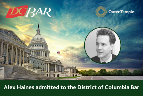 Alex Haines admitted to the District of Columbia Bar