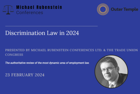 Andrew Short KC to speak at Michael Rubenstein Conferences' event: Discrimination Law in 2024