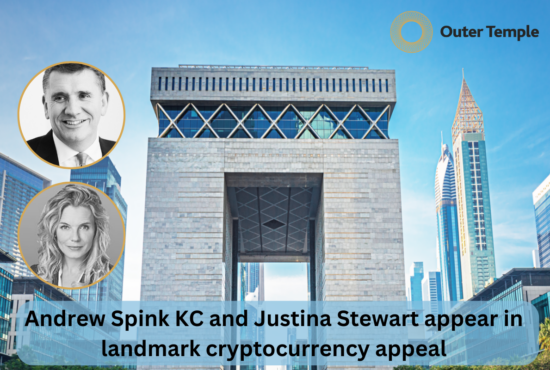 Andrew Spink KC and Justina Stewart appear in landmark cryptocurrency appeal