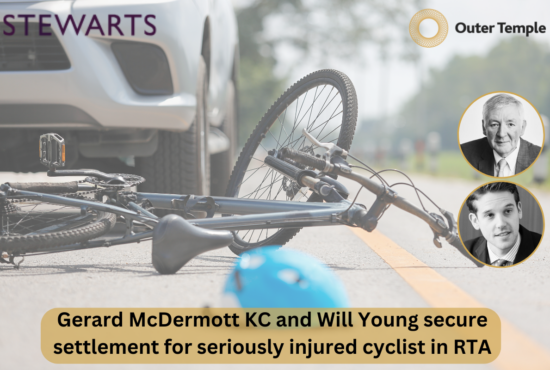 Gerard McDermott KC and Will Young secure settlement for seriously injured cyclist in RTA
