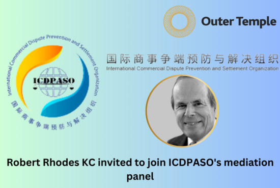 Robert Rhodes KC invited to join ICDPASO's mediation panel