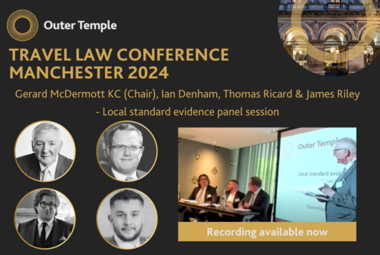 Local standard evidence panel session - by Ian Denham, Thomas Ricard and James Riley at the Travel Law Conference 2024