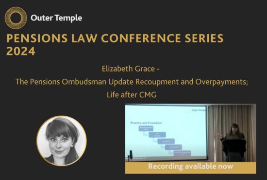 The Pensions Ombudsman Update Recoupment and Overpayments - Presented by Elizabeth Grace at our Pensions Roadshow 2024