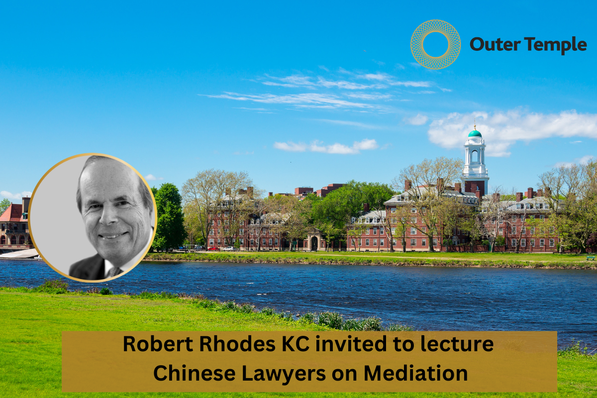 Robert Rhodes KC invited to lecture Chinese Lawyers on Mediation