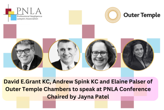 Outer Temple Chambers is delighted to host the PNLA conference for the third consecutive year. Join us for 'The Ultimate Round up - Professional Negligence & Liability' on Thursday 3rd October here at Outer Temple Chambers, London.