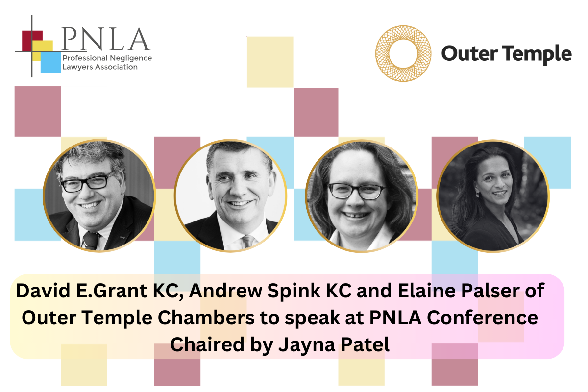 Outer Temple Chambers is delighted to host the PNLA conference for the third consecutive year. Join us for 'The Ultimate Round up - Professional Negligence & Liability' on Thursday 3rd October here at Outer Temple Chambers, London.