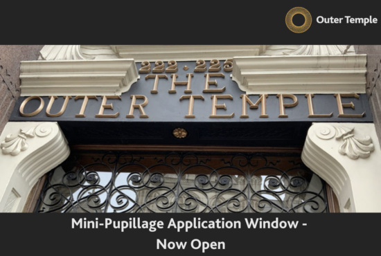 Outer Temple Chambers is delighted to announce that the application window for our winter mini-pupillage is now open. Find out how to apply below.