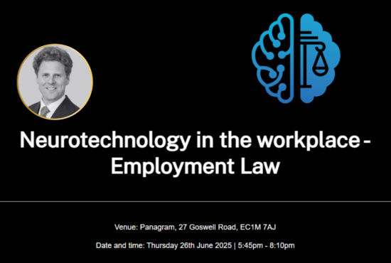 Harry Lambert invited to speak at the 'Neurotechnology in the workplace - Employment Law' event