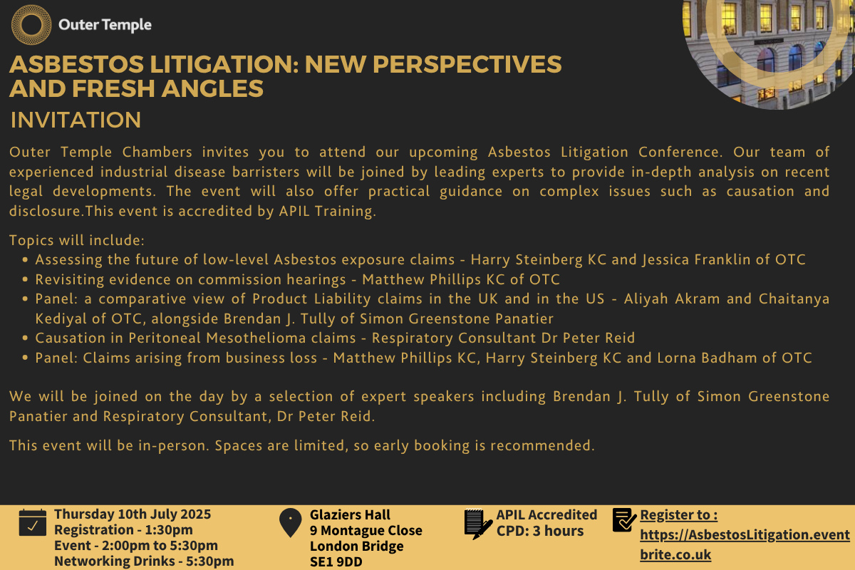 Event- Asbestos Litigation: New Perspectives and Fresh Angles