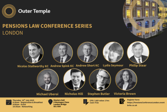 Event: Pensions Law Conference, London – Thursday 10th July 2025