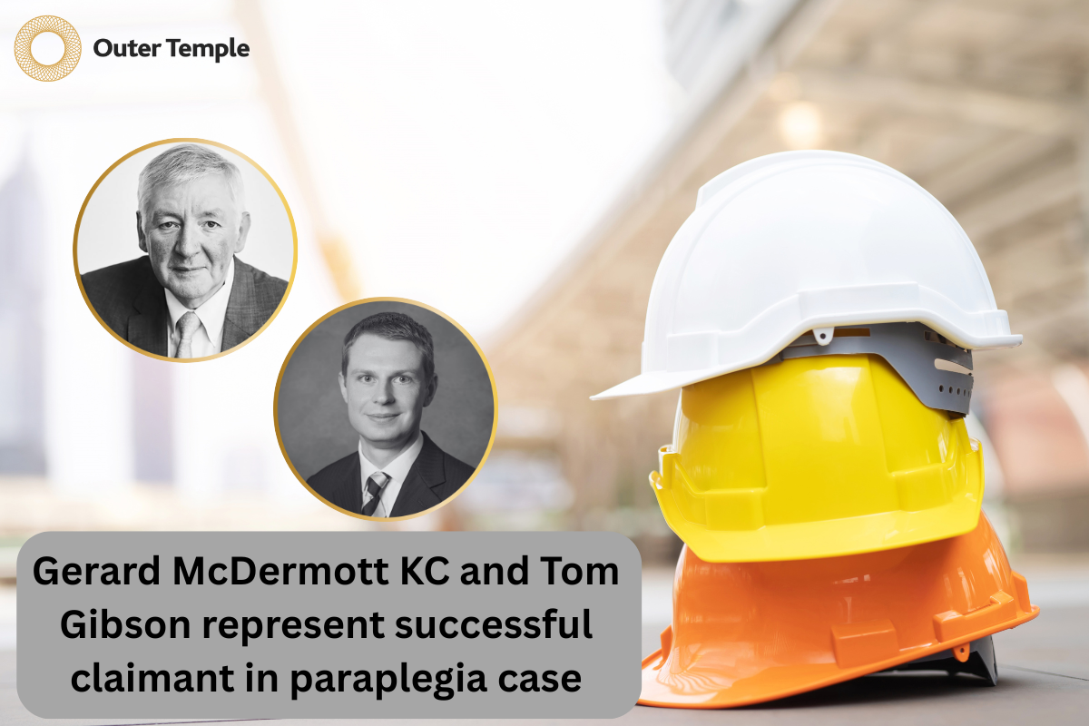 Gerard McDermott KC and Tom Gibson represent successful claimant in paraplegia case