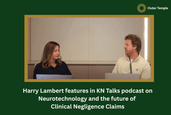 Harry Lambert features in KN Talks podcast on Neurotechnology and the future of Clinical Negligence Claims