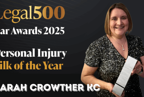 Sarah Crowther KC awarded Personal Injury Silk of the Year at the Legal 500 UK Bar Awards 2025