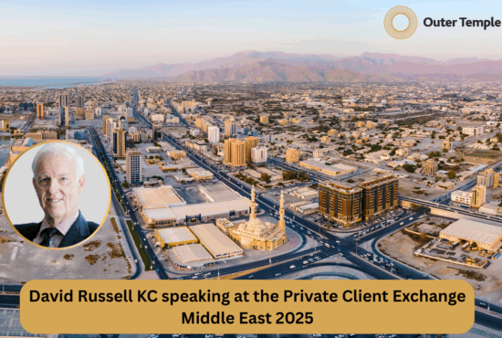 David Russell KC speaking at the Private Client Exchange Middle East 2025