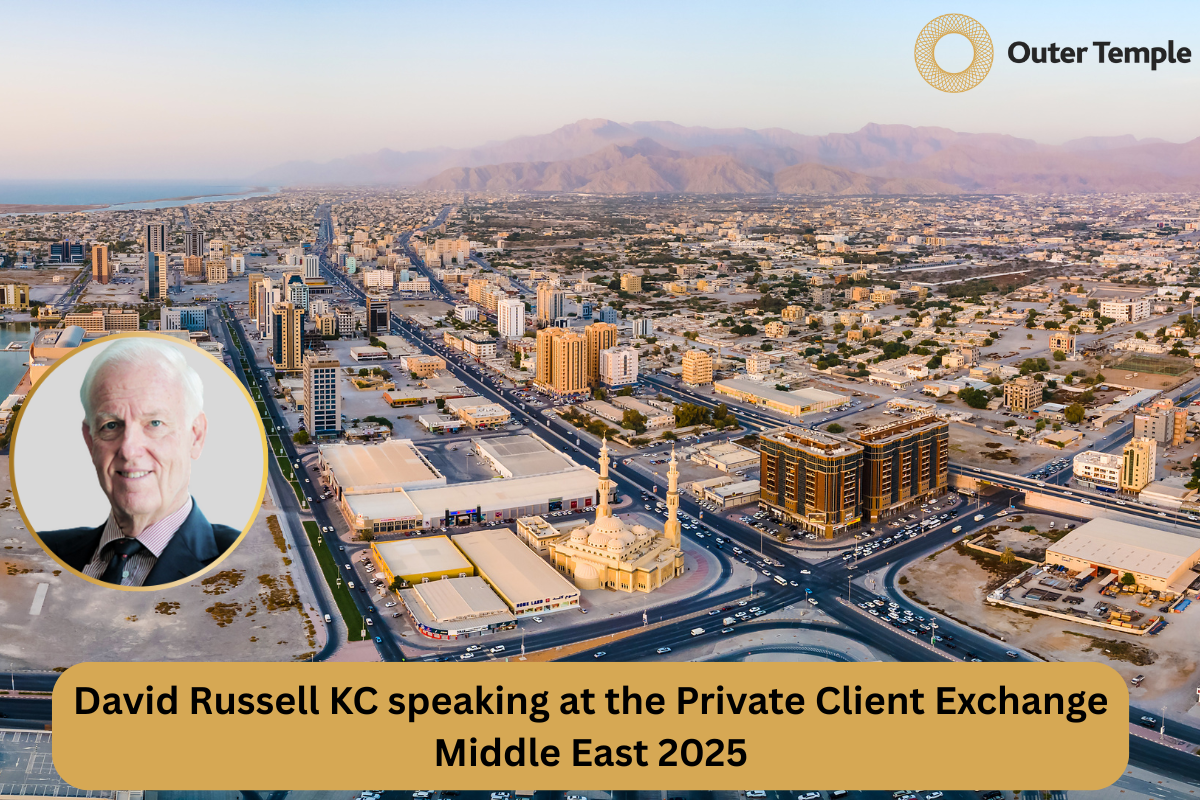David Russell KC speaking at the Private Client Exchange Middle East 2025