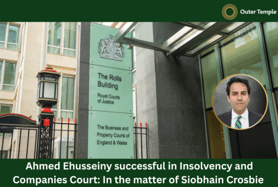 Ahmed Ehusseiny successful in Insolvency and Companies Court: In the matter of Siobhain Crosbie [2025] EWHC 2917 (Ch)