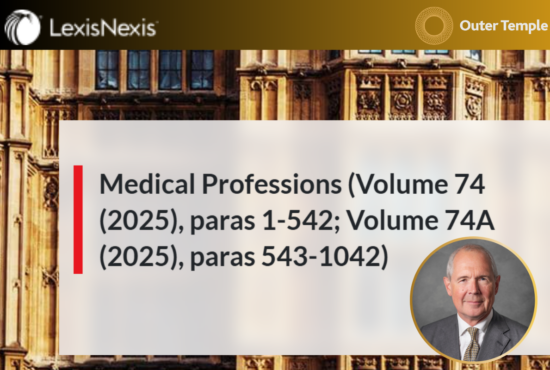 James Counsell KC published in LexisNexis on Halsbury's Laws