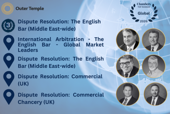 Outer Temple Chambers ranked in the Chambers Global 2026 Guide