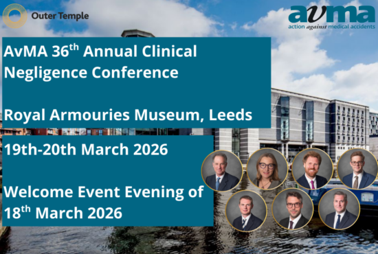 Rachel Vickers KC and Harry Lambert speaking at AvMA's 36th Annual Clinical Negligence Conference (ACNC)