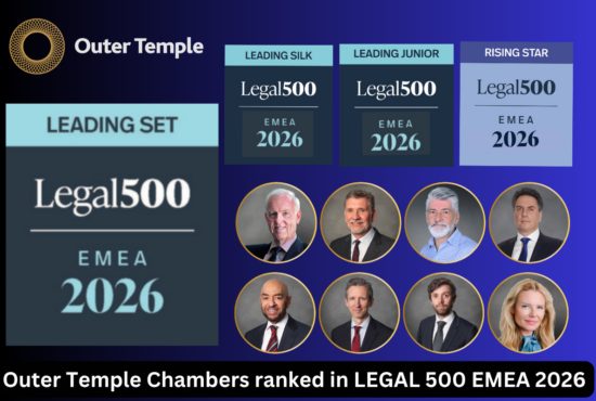 Outer Temple Chamber ranked as leading commercial set in the Middle East by Legal 500 EMEA 2026 